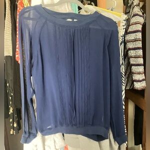 “One Fine Day” Sheer Blue Blouse
